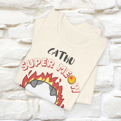 Catku Super Meow Transformation T-Shirt for Men & Women | 100% Cotton* Anime-Inspired Cat Tee