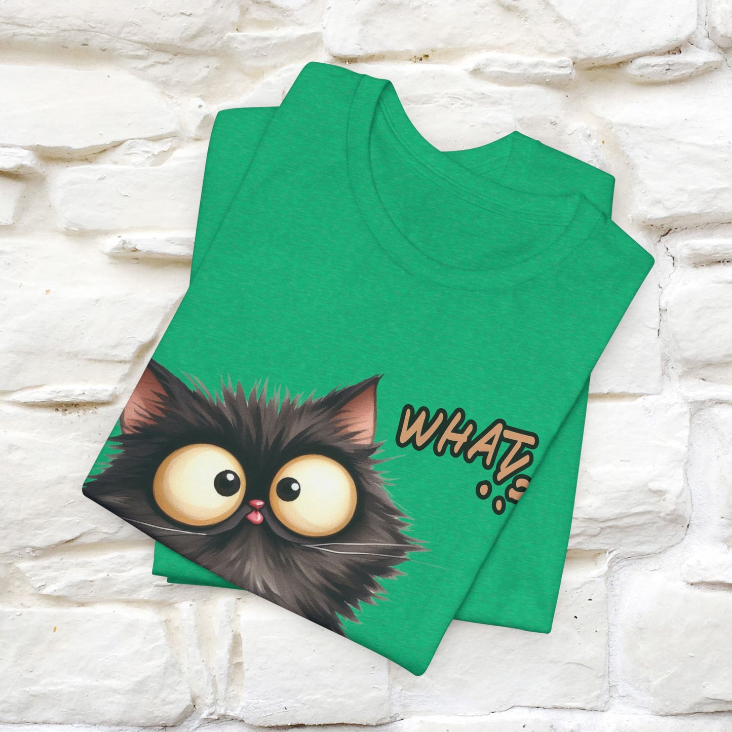 What? Cat T-Shirt for Men & Women | 100% Cotton* Funny & Stylish Tee