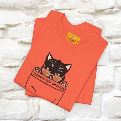 ''Judging You Silently'' | Cat T-Shirt for Men | Nunu&Miao Studio