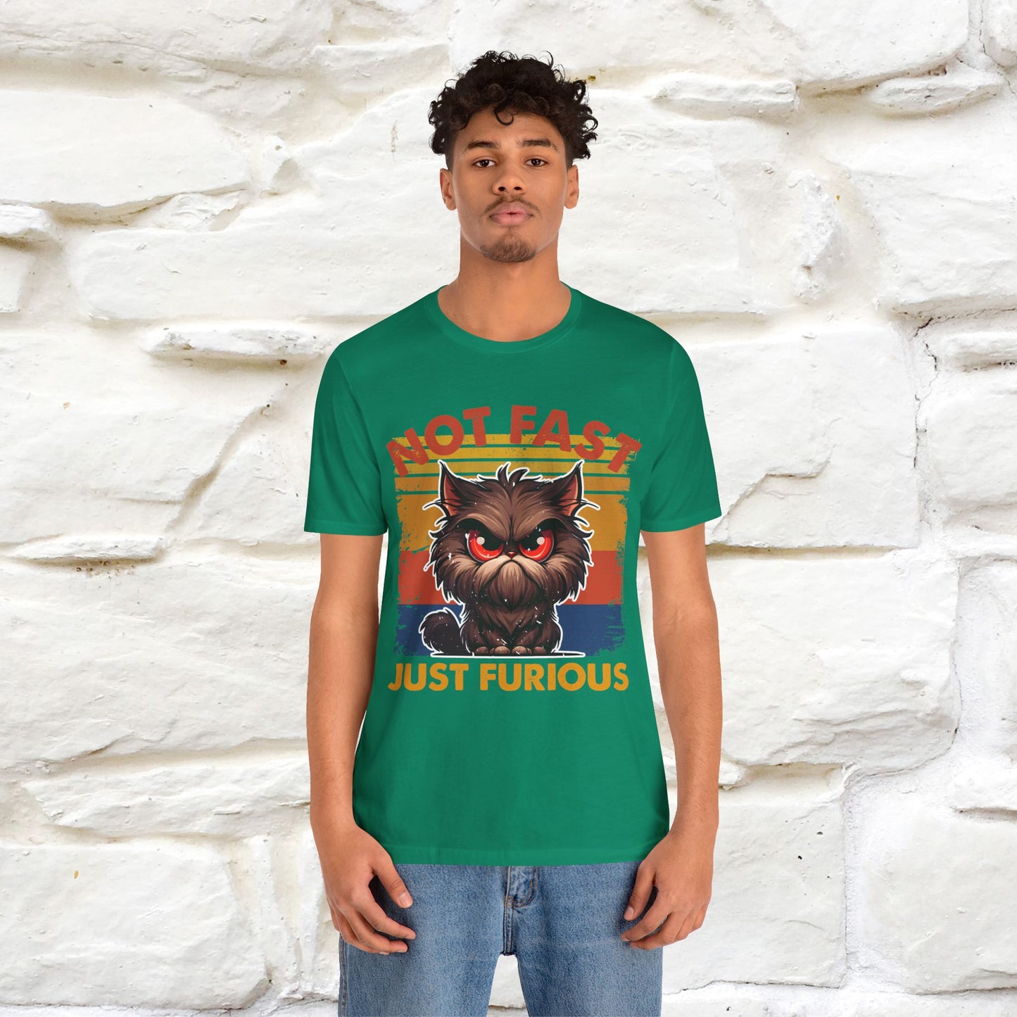 Not Fast, Just Furious |  Sarcastic Cat T-Shirt | Nunu&Miao Studio