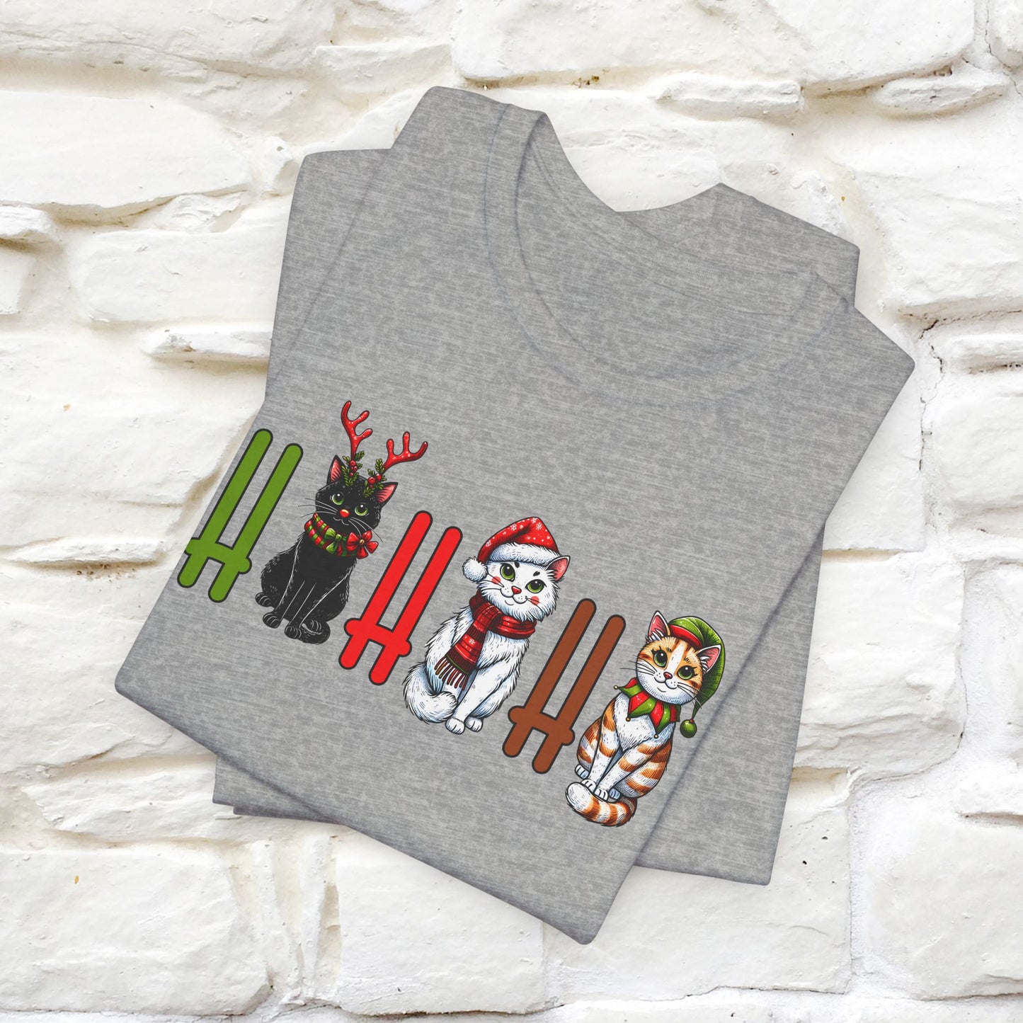 Hi Hi Hi Christmas T-Shirt | Festive Cat Christmas Shirt for Men & Women | 100% Cotton*