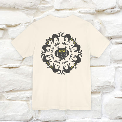 ''Black Cat Circle'' Cat T-Shirt Front and Back Design | Nunu&Miao Studio