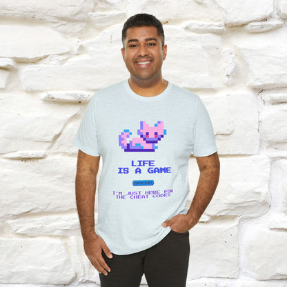 "Life Is A Game, I Am Just Here Fo The Cheat Code"  Cat T-Shirt | Nunu&Miao Studio - Nunu&Miao Studio