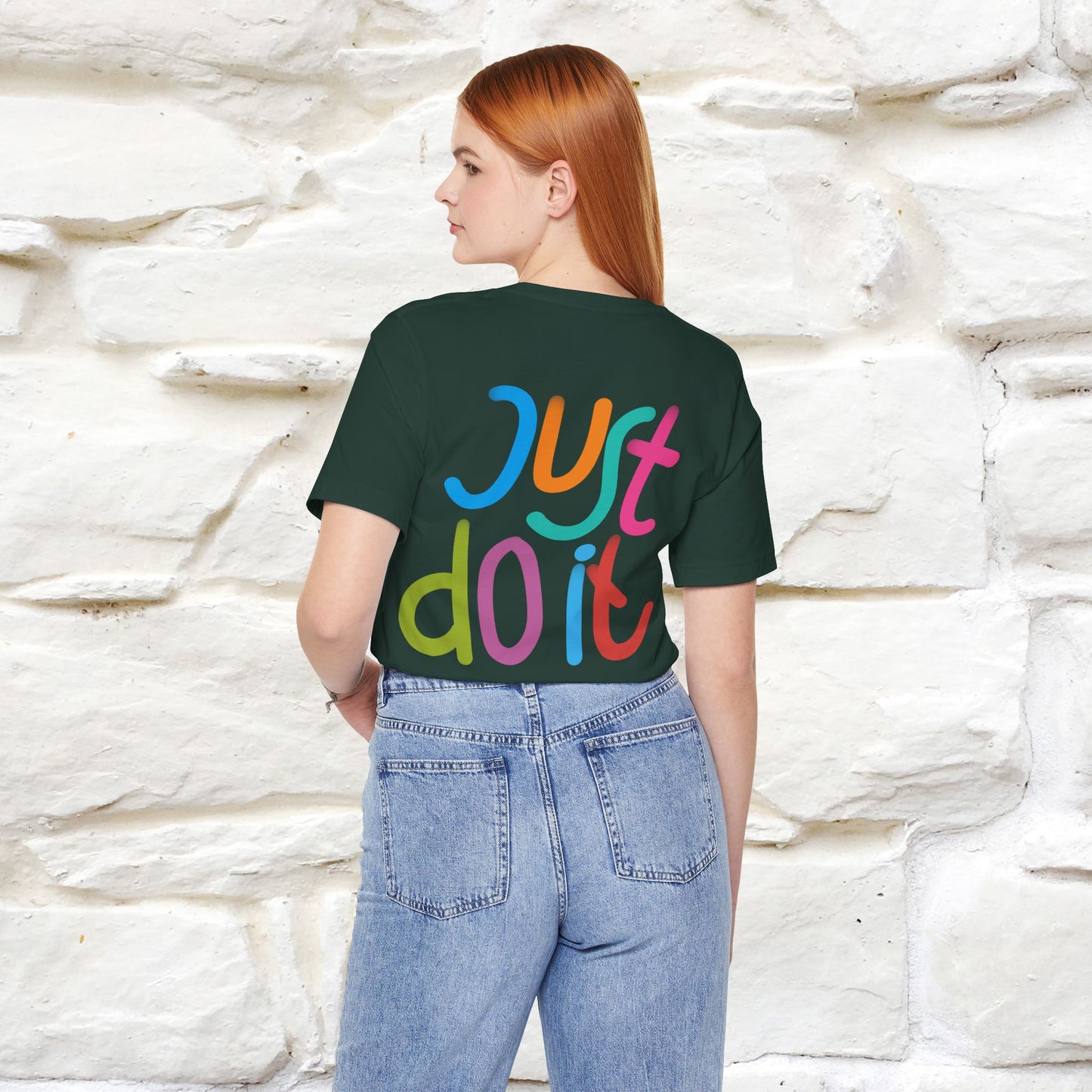 "Yes, Just Do It" Cat T-Shirt| Front & Back Design | Nunu&Miao Studio