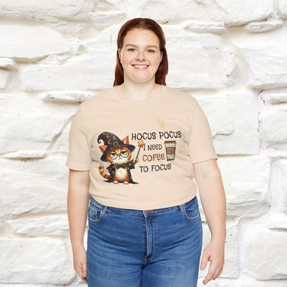 ''Hocus Pocus I Need Coffe To Focus'' Funny Cat Shirt | Nunu&Miao Studio