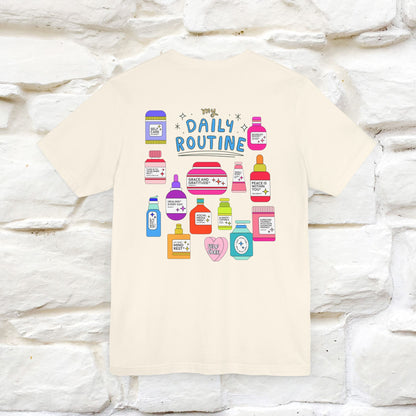 Boost Your Immunity: My Daily Routine Cat T-Shirt | Unisex Front & Back Design | 100% Cotton*