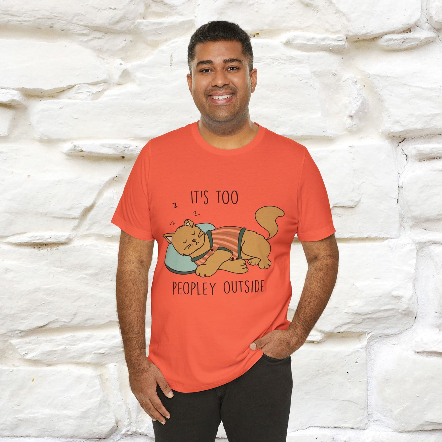 ''It’s Too Peopley Outside'' | Funny Cat T-Shirt | Nunu&Miao Studio
