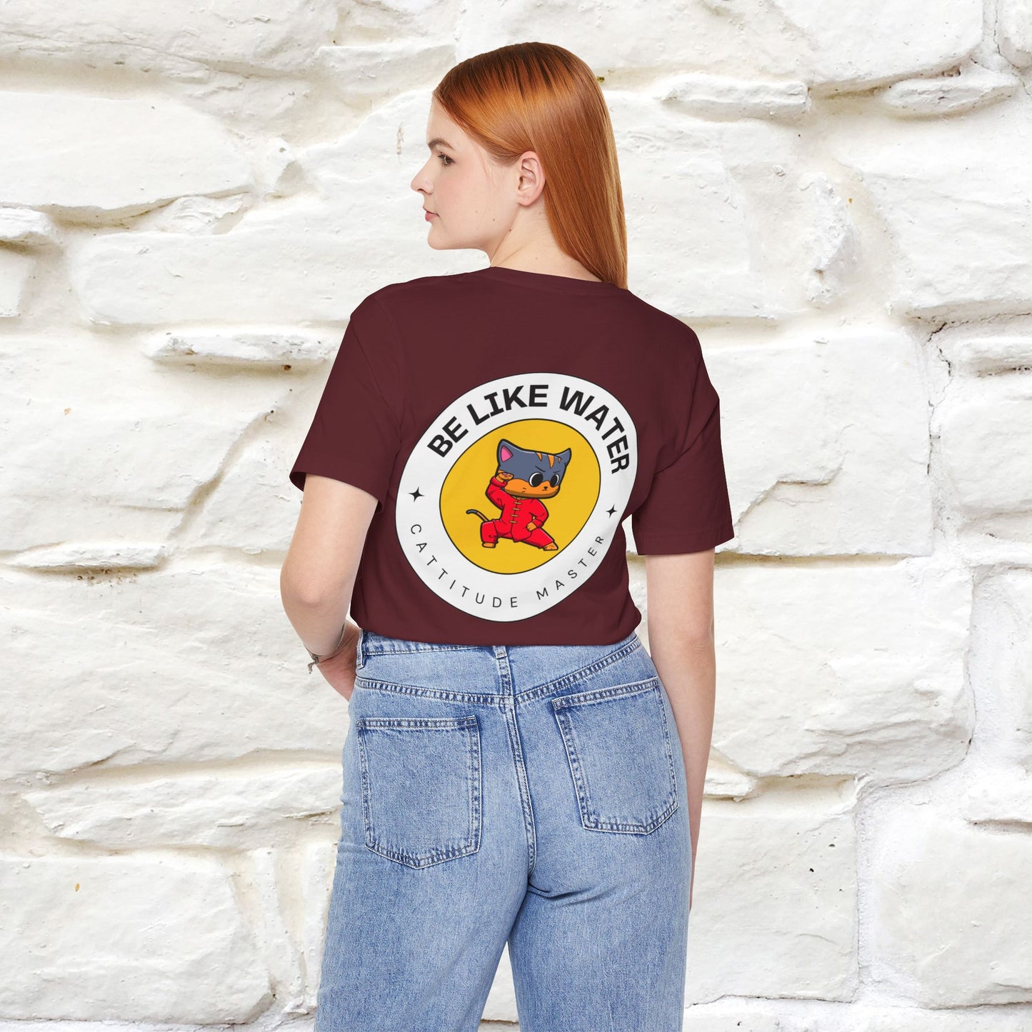 "Be Like Water: Cattitude Master | Cat T-Shirt |Nunu&Miao Studio