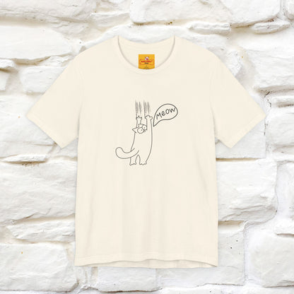 "Meow Meow Meow" Cat T-Shirt | Front & Back Design | Nunu&Miao Studio