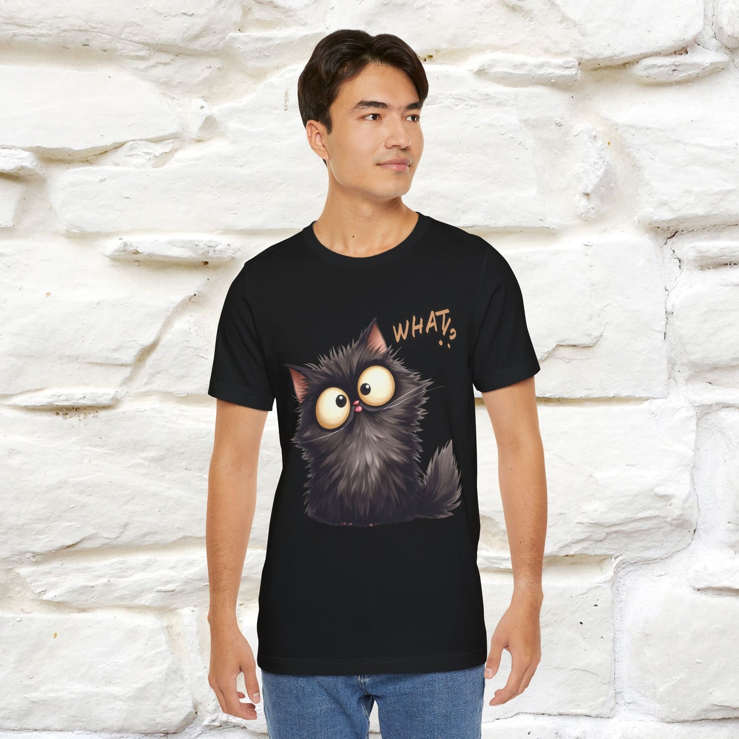 What? Cat T-Shirt for Men & Women | 100% Cotton* Funny & Stylish Tee