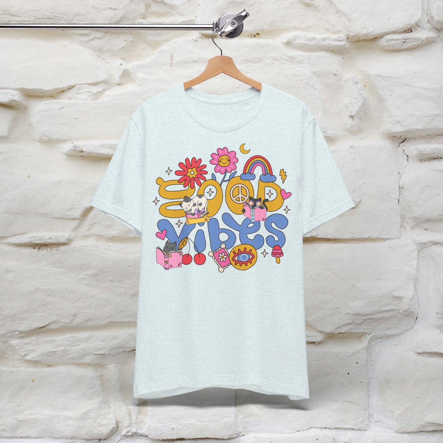 ''Good Vibes'  Cat T-shirt for Women 100% Cotton*