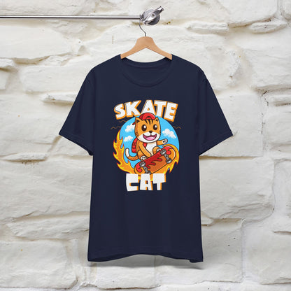 "Skate Cat" Cat T-shirt for Men & Women | 100% Cotton