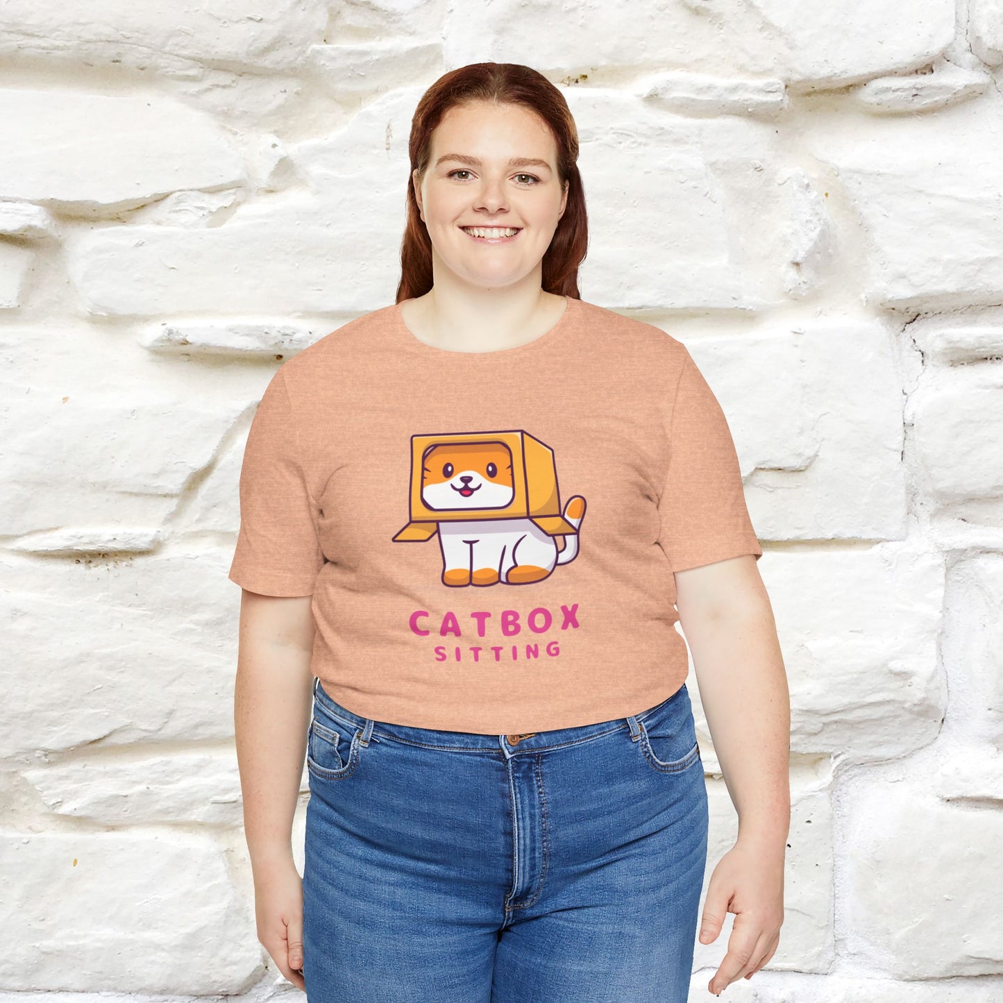 "Catbox Sitting" Funny Cat T-Shirt for Men & Women | 100% Cotton*