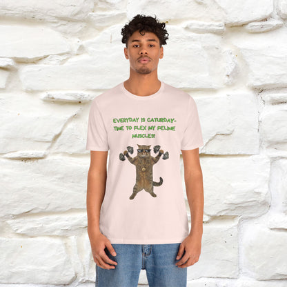 "Everyday Is Caturday – Flex My Feline Muscle"| Funny Cat T-Shirt  |Nunu&Miao Sudio - Nunu&Miao Studio