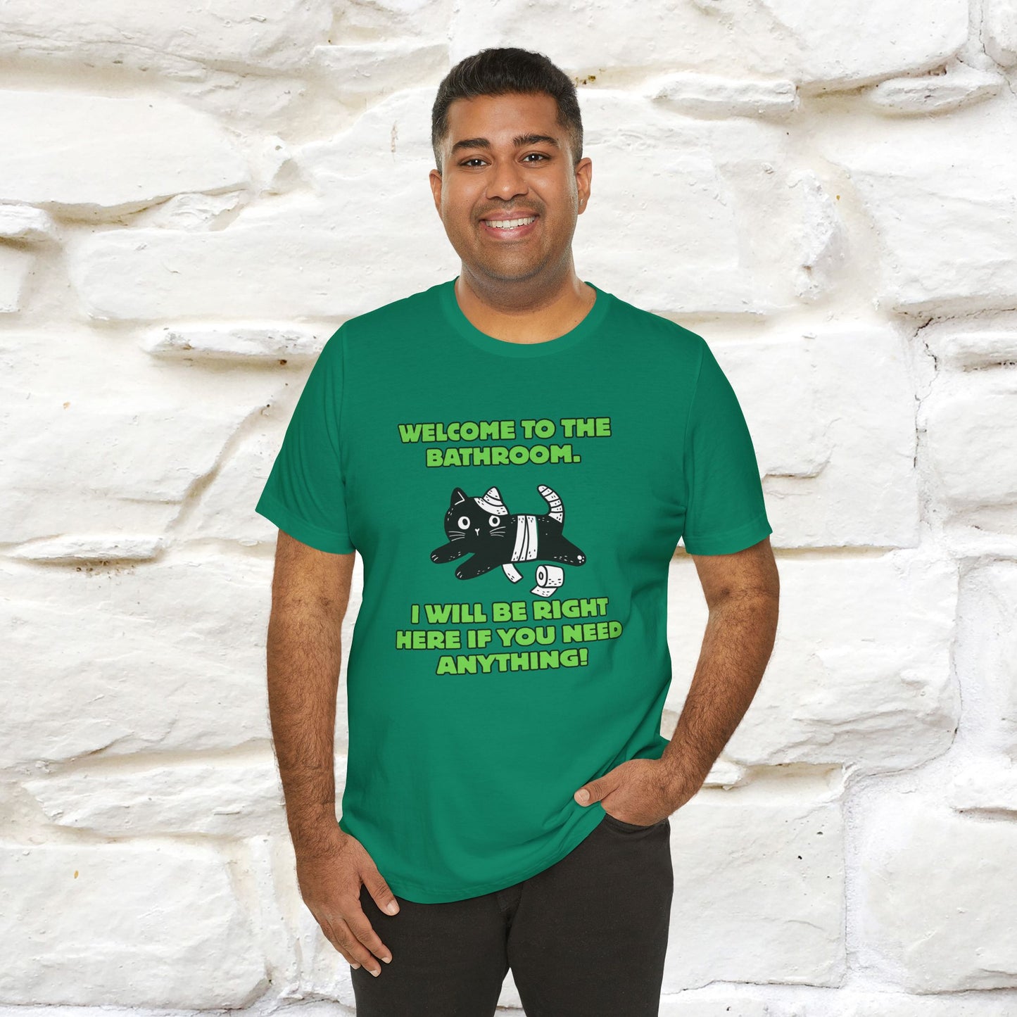 "Welcome To The Bathroom..."Funny  Cat T-shirt |Nunu&Miao Studio