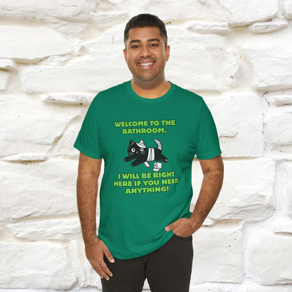 "Welcome To The Bathroom..."Funny  Cat T-shirt |Nunu&Miao Studio