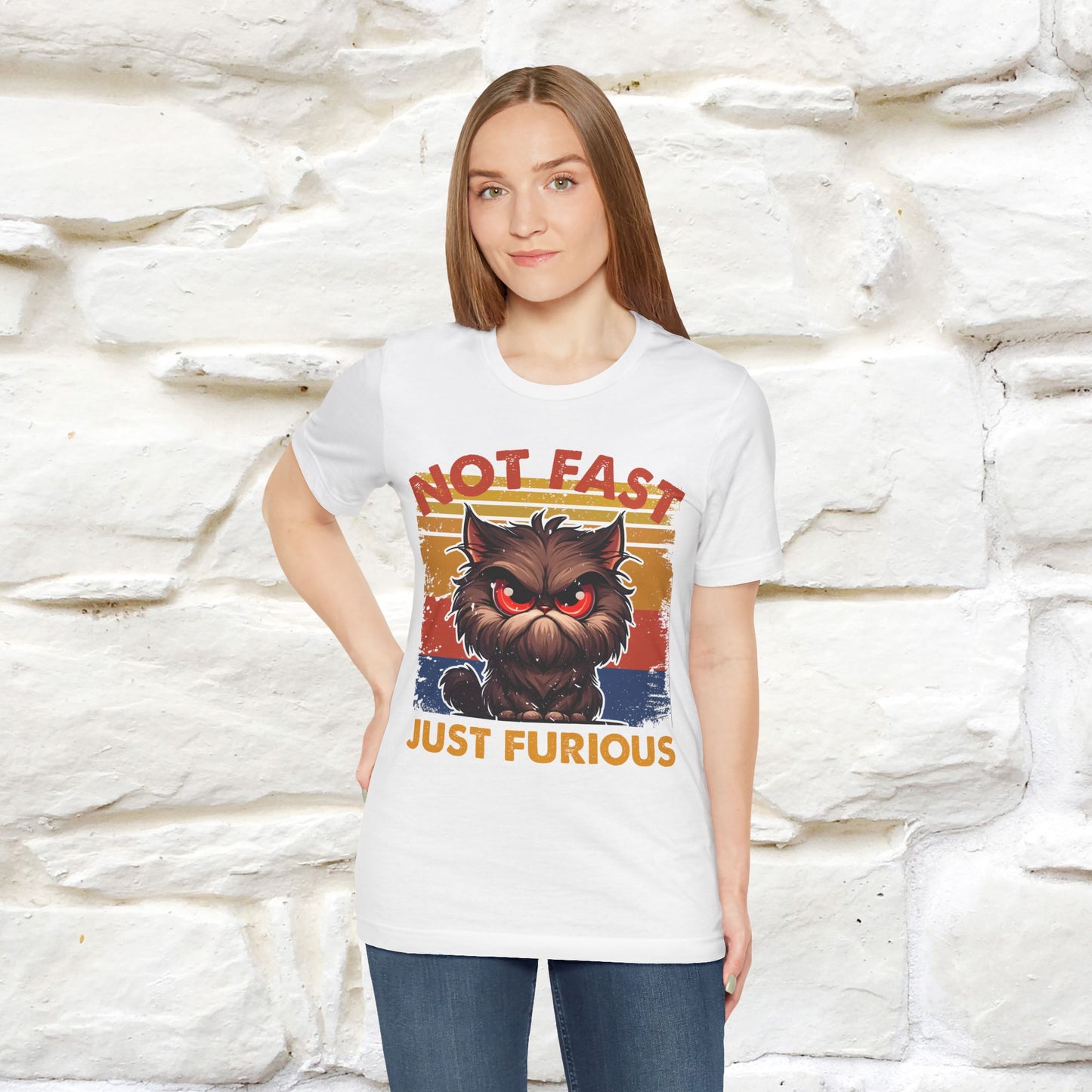 Not Fast, Just Furious |  Sarcastic Cat T-Shirt | Nunu&Miao Studio