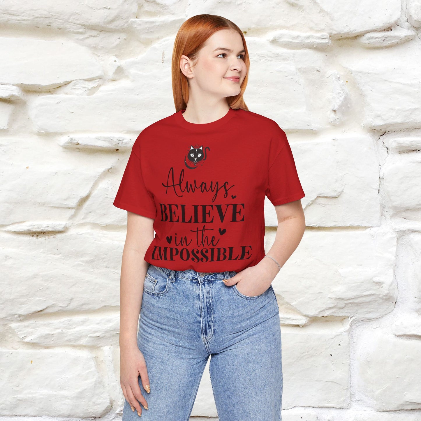 ''Always Believe In The Impossible'' T-shirt for Women 100% Cotton* - Nunu&Miao Studio