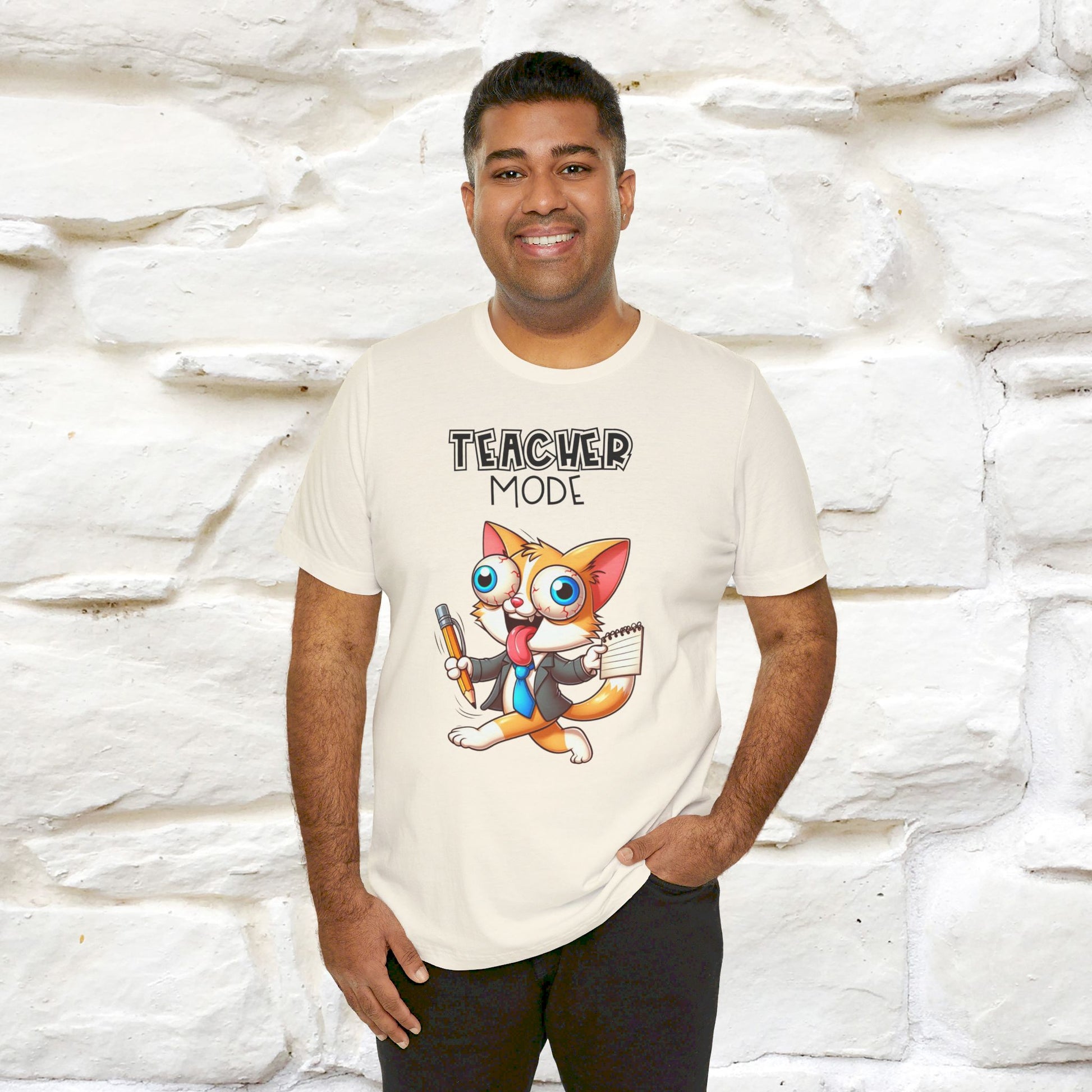 ''Teacher Mode'' T-shirt for Man 100% Cotton* - Nunu&Miao Studio