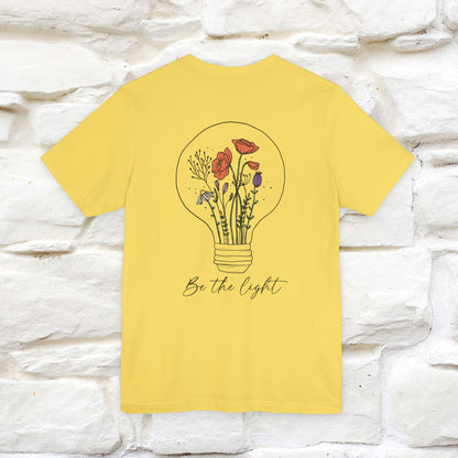 "Be The Light" Cat T-Shirt | Front & Back Design | Nunu&Miao Studio