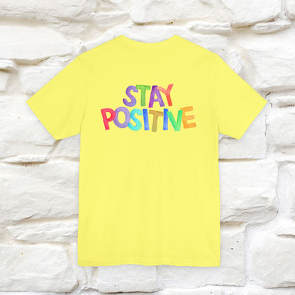 "Stay Positive'' Cat T-Shirt | Front & Back Design | Nunu&Miao Studio