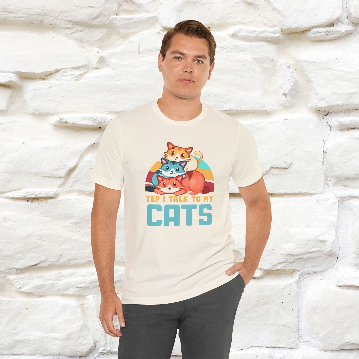 ''Yep, I Talk To My Cats'' Cute Cat T-Shirt for Men & Women | 100% Cotton* 🐾