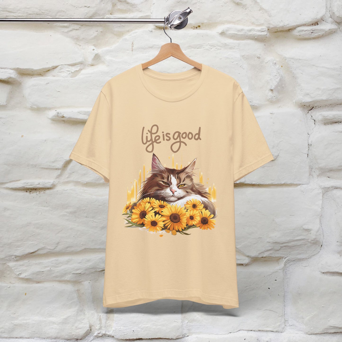 "Life Is Good" Cat T-Shirt for Women | 100% Cotton* 🐾