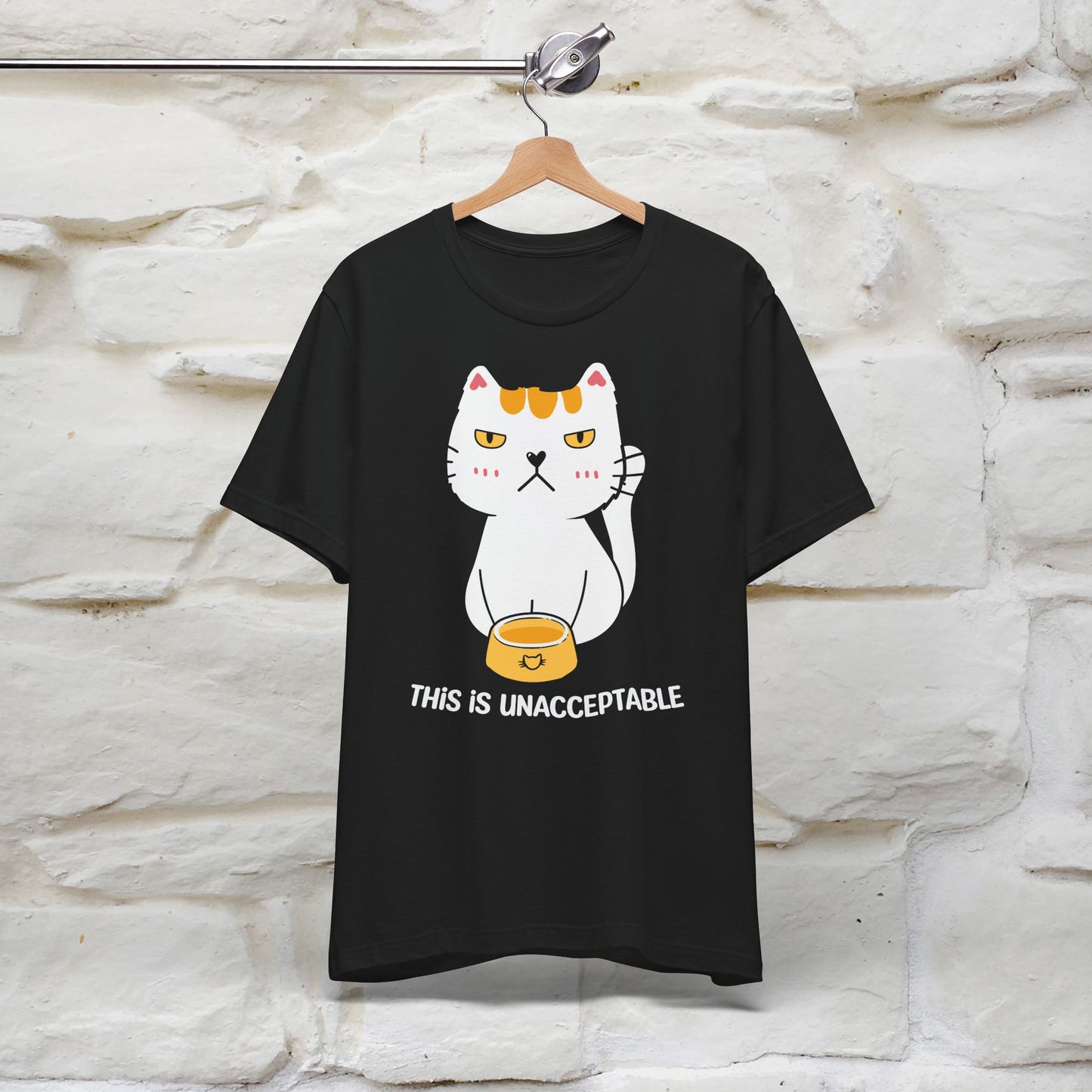 "This Is Unacceptable" Funny Cat T-shirt for Men & Women | 100% Cotton 🐾 | Humorous Cat Lover Tee