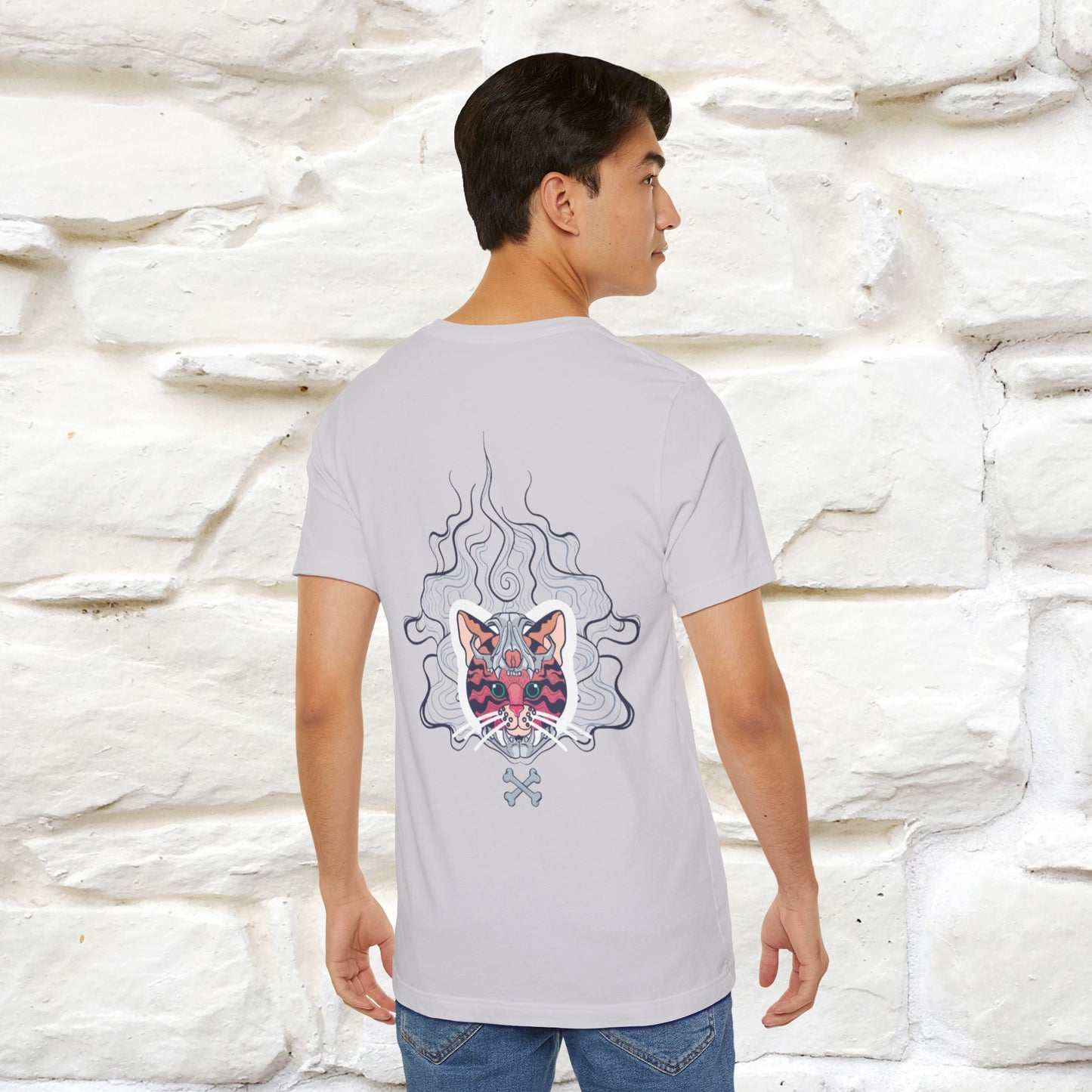 ''Air Fire Cat'' | Cat T-Shirt Front and Back Design | Nunu&Miao Studio