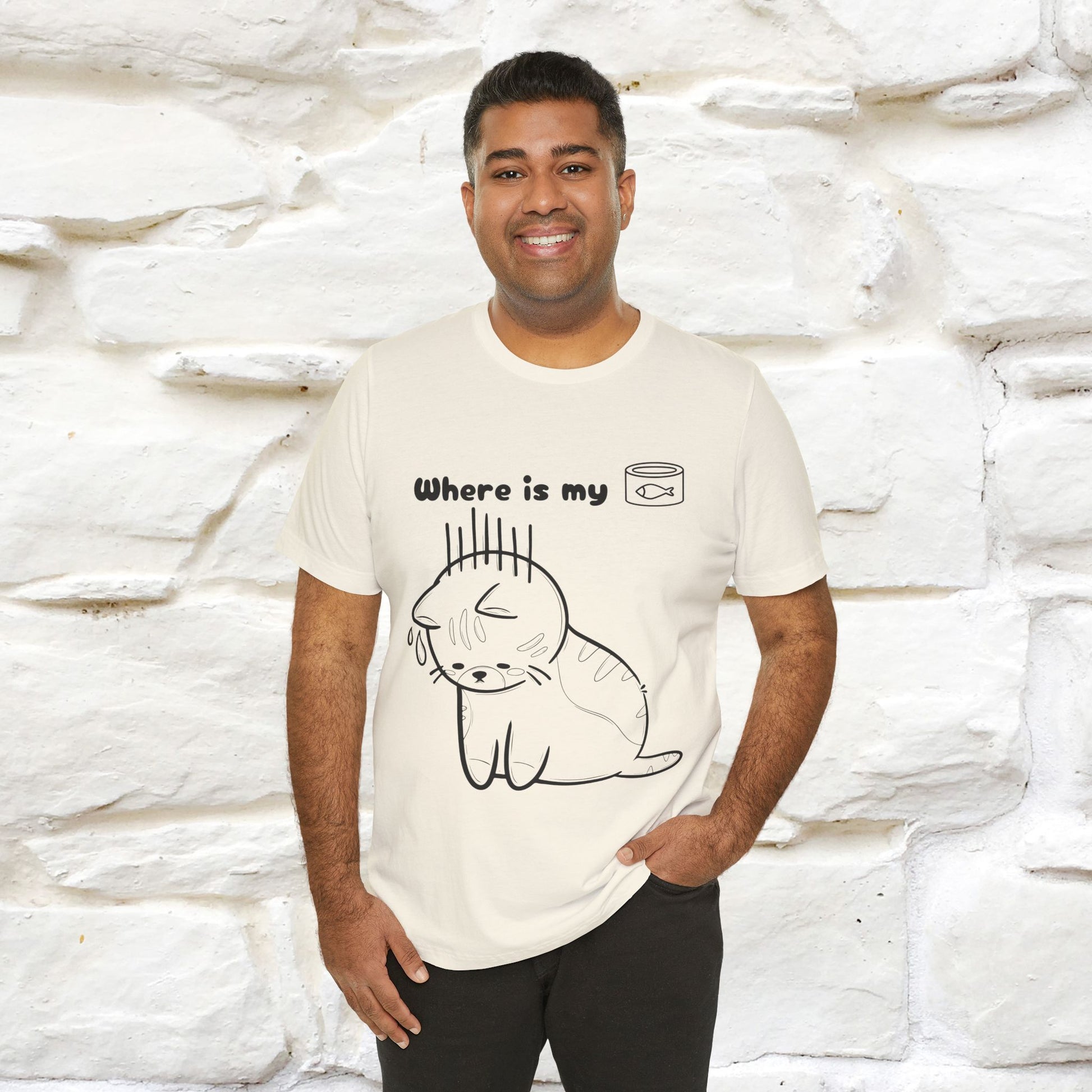 "Where Is My Tuna?" Cat T-Shirt | Nunu&Miao Studio - Nunu&Miao Studio