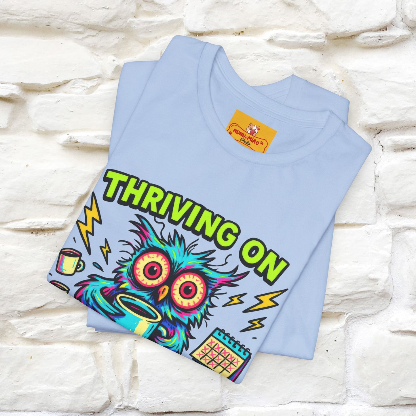 ''Thriving On Caffeine And Poor Choices''|  Sarcastic Cat T-Shirt | Nunu&Miao Studio