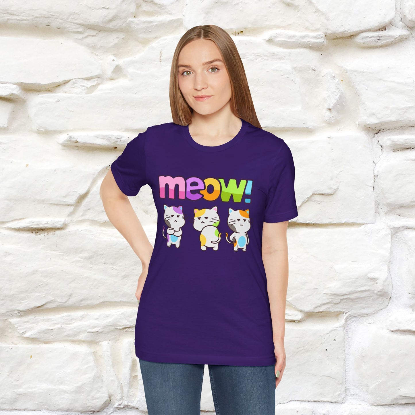 Meow! Funny Cat T-Shirt for Men & Women | 100% Cotton*