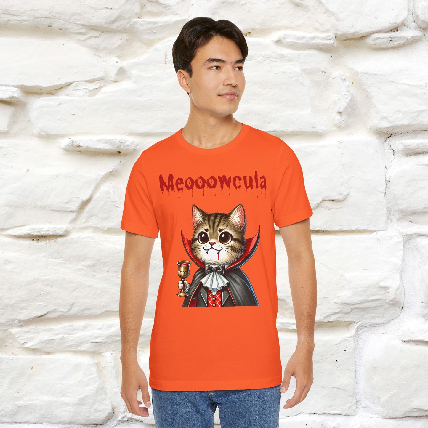 Meooowcula T-Shirt for Men & Women | 100% Cotton Spooky Cat Lover Tee