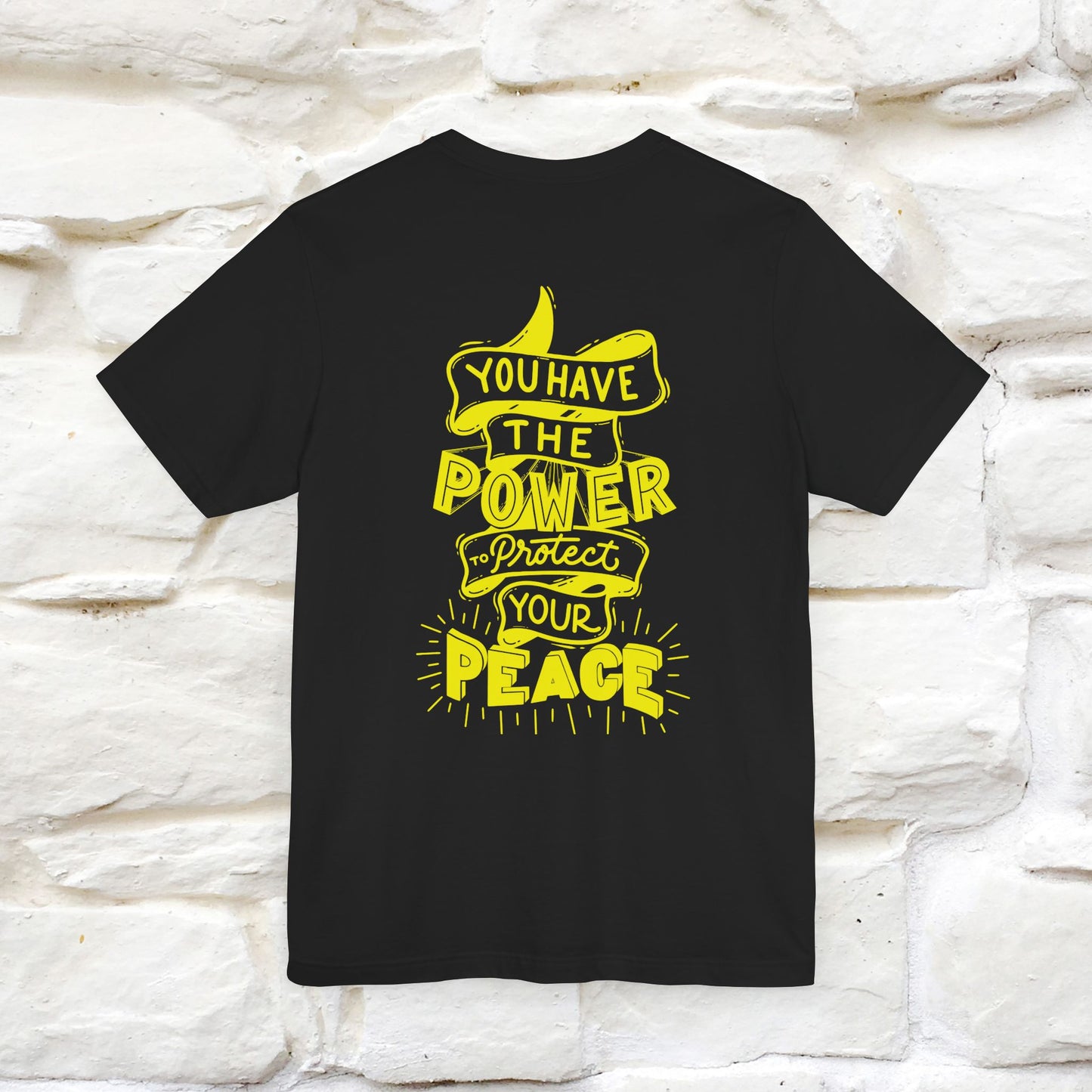 "You Have the Power to Protect Your Peace" Cat T-Shirt for Men & Women | Front & Back Design | 100% Cotton*