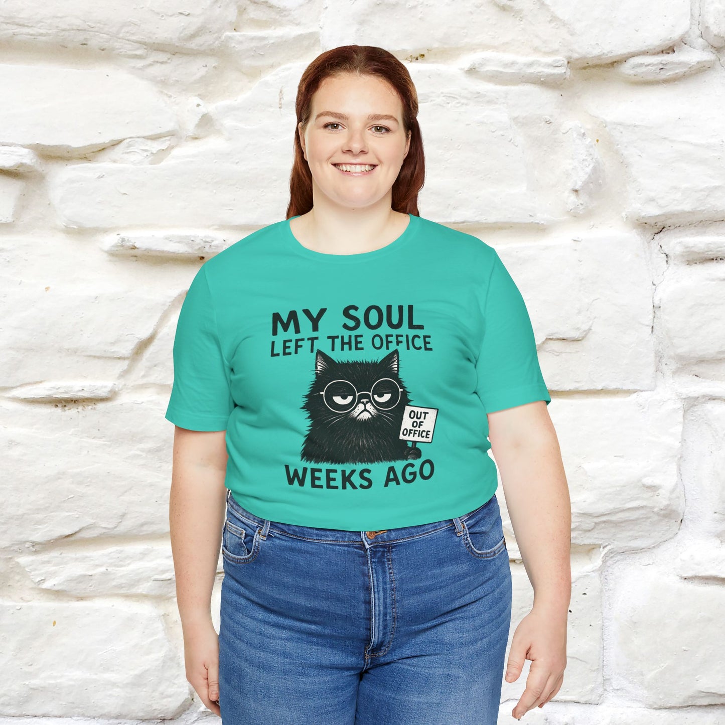 "My Soul Left The Office..." |Funny Cat T-Shirt | Nunu&Miao Studio