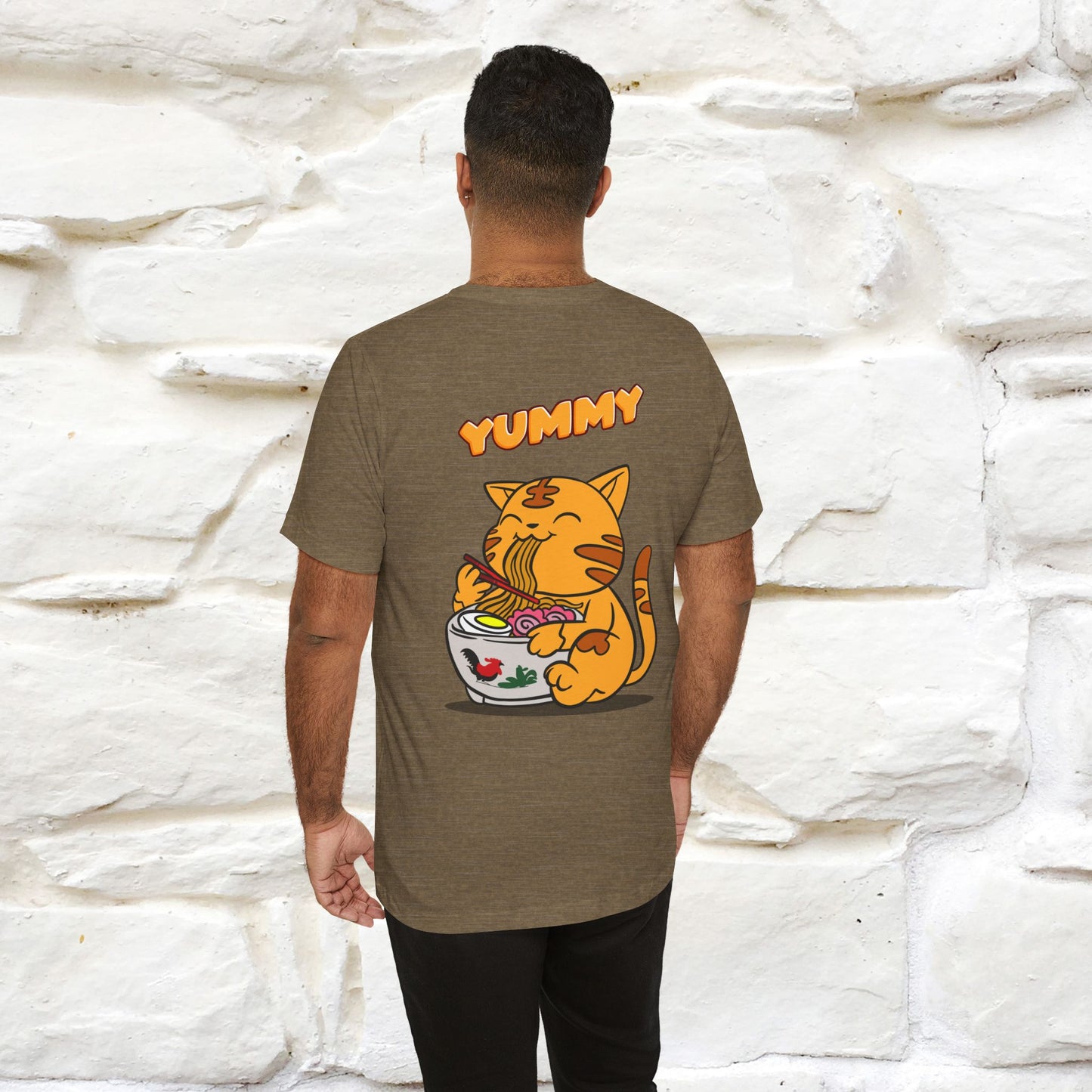 "Yummy" Cat T-shirt for Men & Women | Front & Back Design | 100% Cotton*