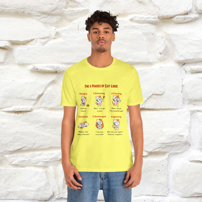 "The 6 Phases of Cat Logic" Hilarious Cat T-Shirt  | Nunu&Miao Studio - Nunu&Miao Studio