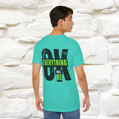 ''Everything Will Be Ok '' Cat T-Shirt Front and Back Design | Nunu&Miao Studio