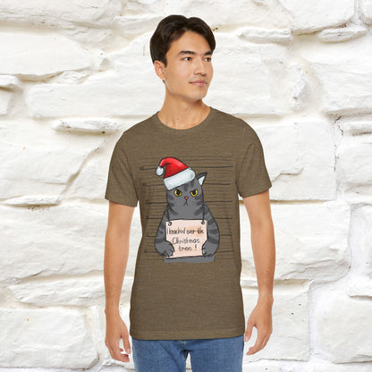 I Knocked Over The Christmas Tree T-Shirt | Festive Cat Christmas Shirt for Men & Women | 100% Cotton*