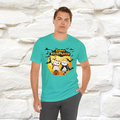 "Happy Halloween Cat Couple " Cat  T-shirt |Nunu&Miao Studio