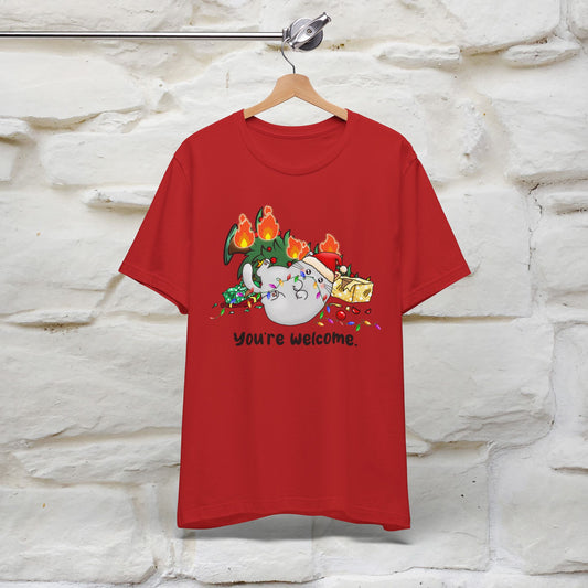 You're Welcome | Sarcastic Cat Christmas Shirt for Men & Women | 100% Cotton*