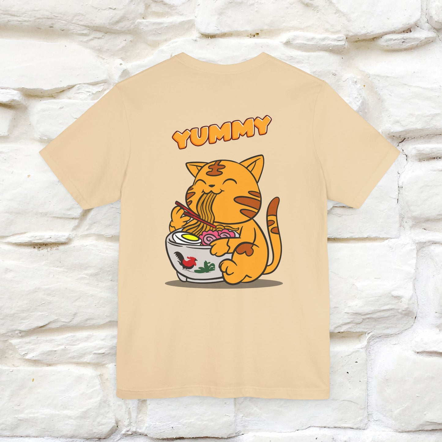 "Yummy" Cat T-shirt for Men & Women | Front & Back Design | 100% Cotton*