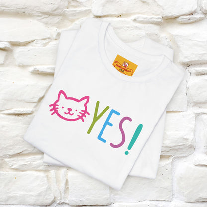"Yes, Just Do It" Cat T-Shirt| Front & Back Design | Nunu&Miao Studio