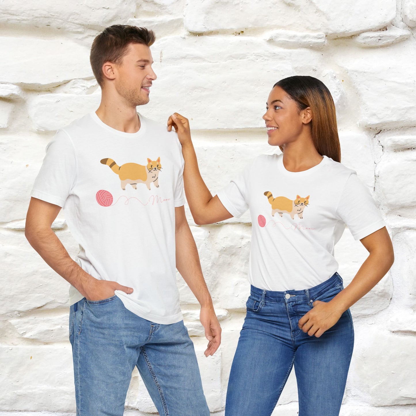 ''Meow''  Cat T-shirt for Men and Women  100% Cotton*