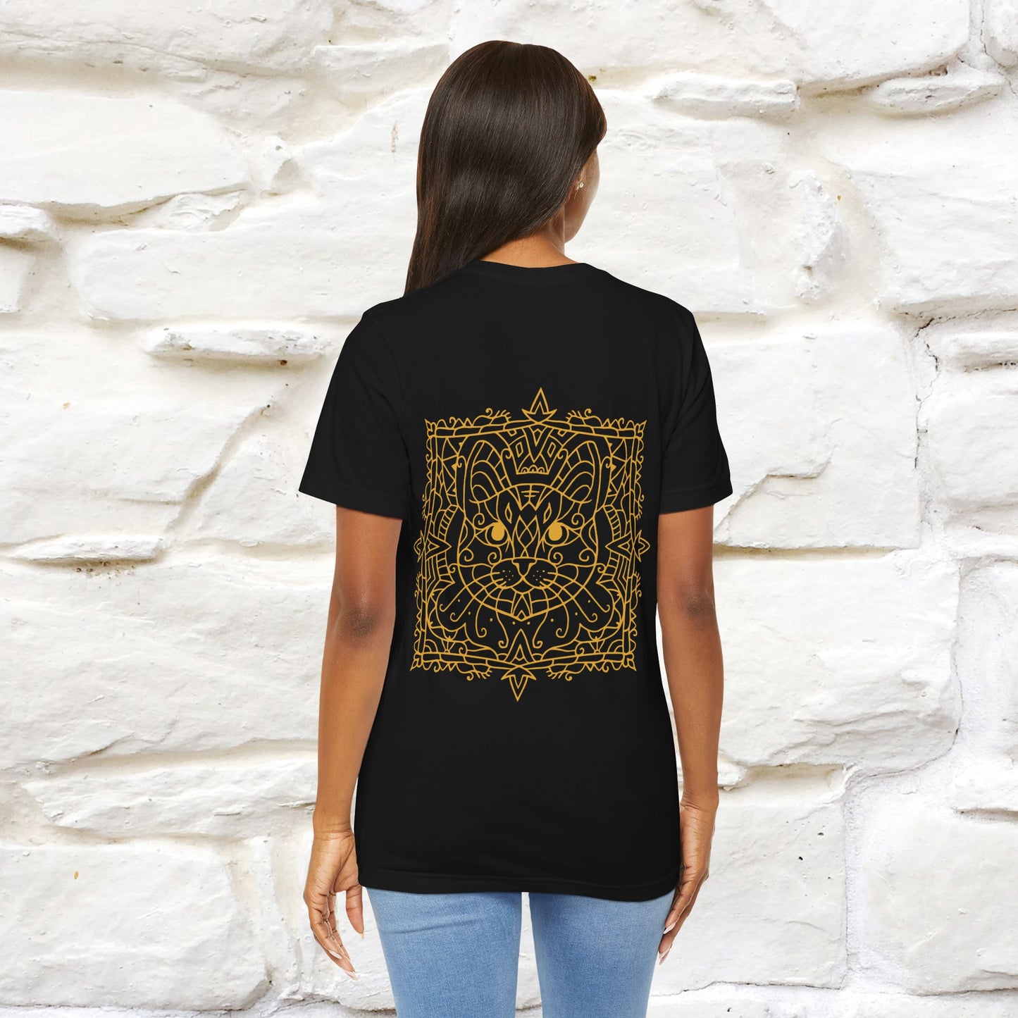 "Mandala Cat" Cat T-Shirt for Men & Women | Front & Back Design | 100% Cotton* 🐾