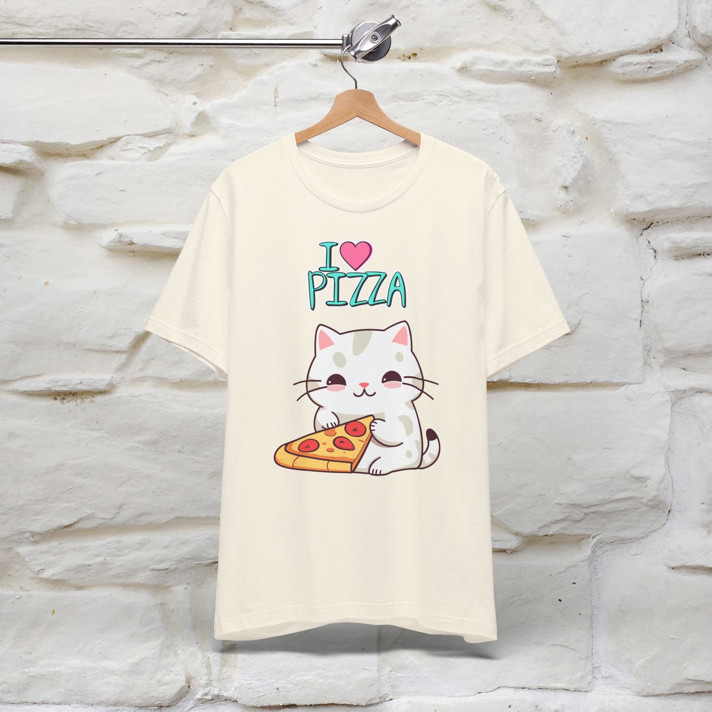 "I Love Pizza" Cat T-shirt for Men & Women | 100% Cotton*