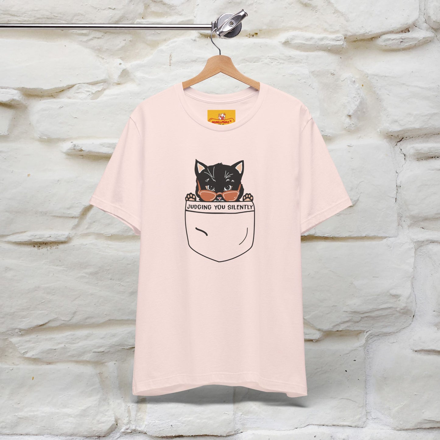''Judging You Silently'' | Cat T-Shirt for Men | Nunu&Miao Studio - Nunu&Miao Studio