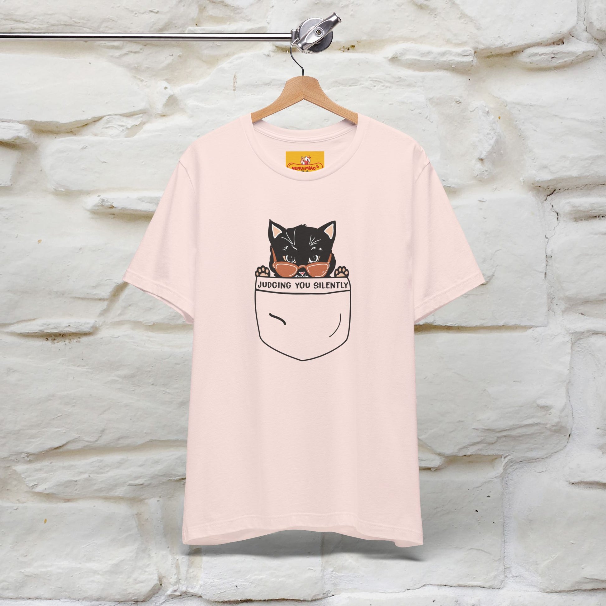 ''Judging You Silently'' | Cat T-Shirt for Men | Nunu&Miao Studio - Nunu&Miao Studio