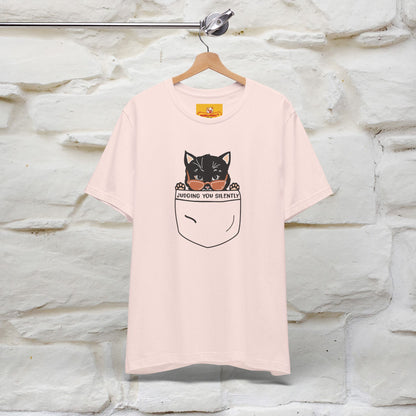 ''Judging You Silently'' | Cat T-Shirt for Men | Nunu&Miao Studio - Nunu&Miao Studio