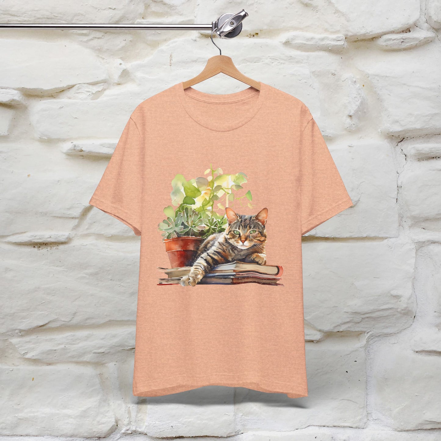 "Feline Bibliophile" T-Shirt for Men & Women | 100% Cotton*